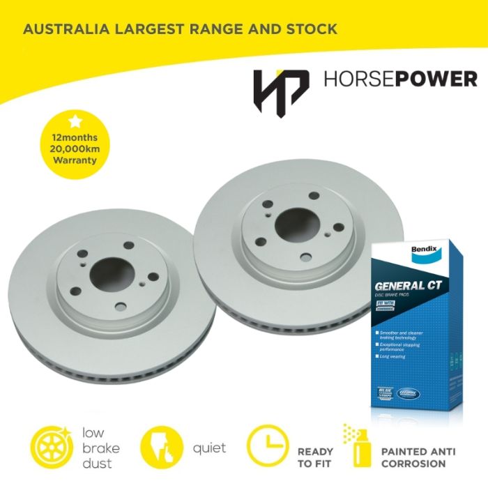 Front Bendix GCT Brake Pads and Disc Rotors Set for Toyota Camry ACV40R 2006-11