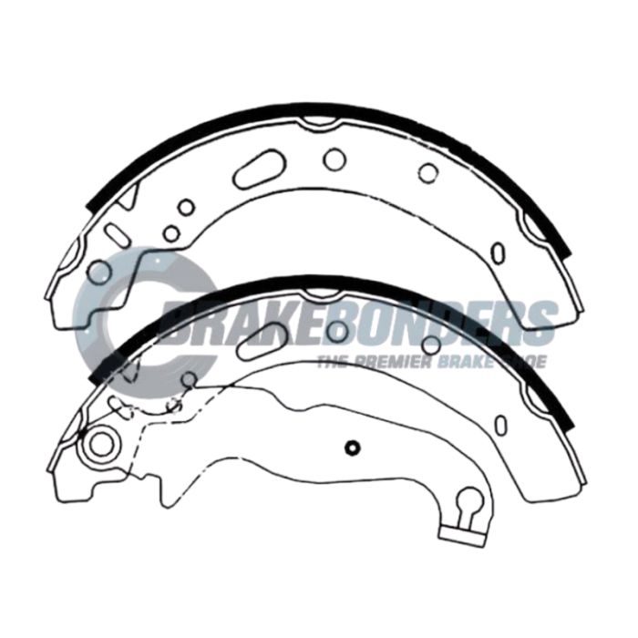Rear Brake Shoes set for Ford Fiesta