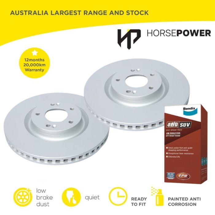 Front Bendix 4WD Brake Pad and Disc Rotors set for Kia Sorento MQ4 07/2020-on