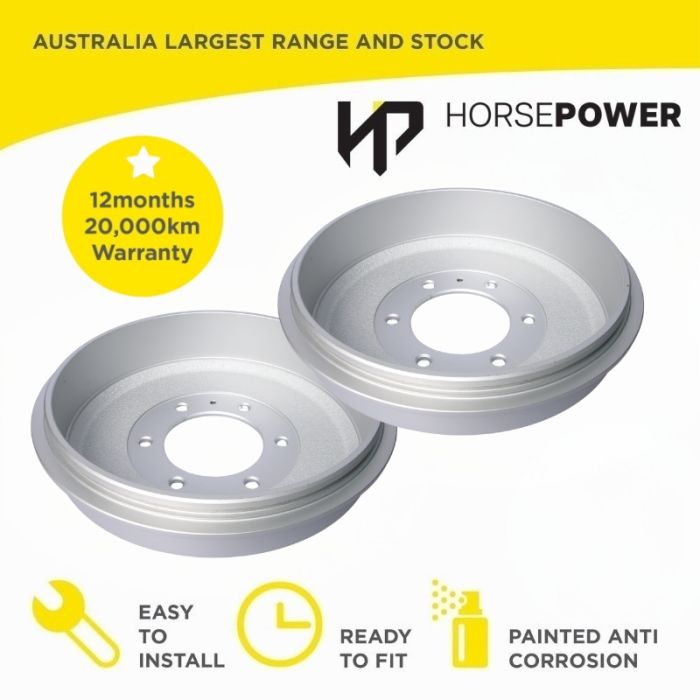 Rear Brake Drum pair for Holden Rodeo RA 2003-2008 with High Ride Suspensions