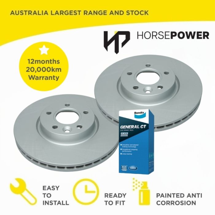 Front Bendix Brake Pads and Disc Rotors for Ford MONDEO 2.0 2.3 07-16