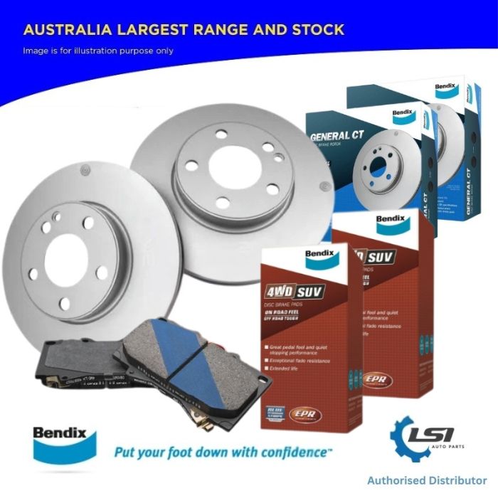 Full Set Front and Rear Bendix Brake Pads and Disc Rotors for PRADO GRJ120 KZJ120 KDJ12