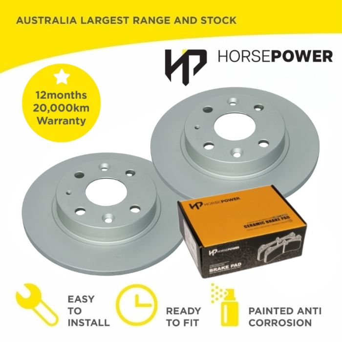 Rear Brake Pads and Disc Rotors Set for Mazda 323 1.8L ASTINA BG 1991-07/1994