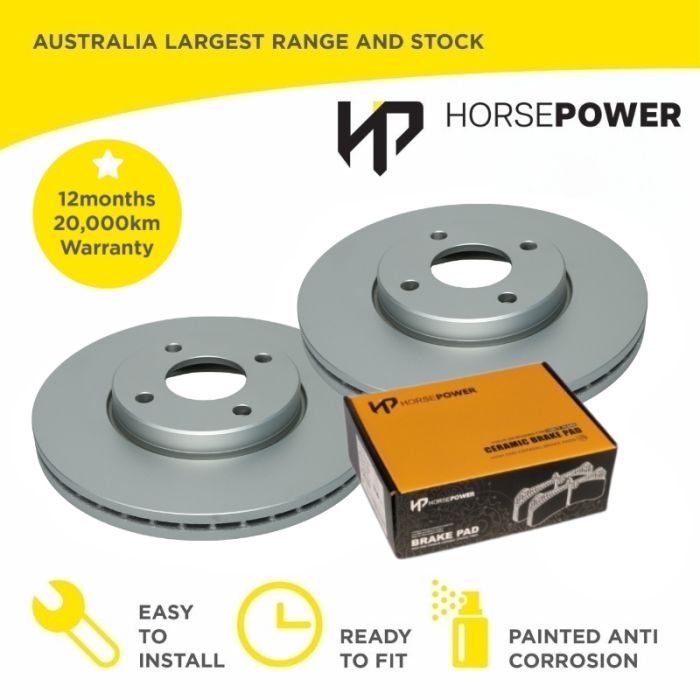 Front Brake Pads and Disc Rotors for Ford FIESTA WQ 2.0L XR4 2007-09