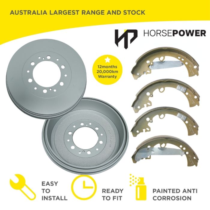 Rear Brake Shoes and Brake Drum set for Toyota Hilux 4WD KUN25 KUN26 GGN25 05-18