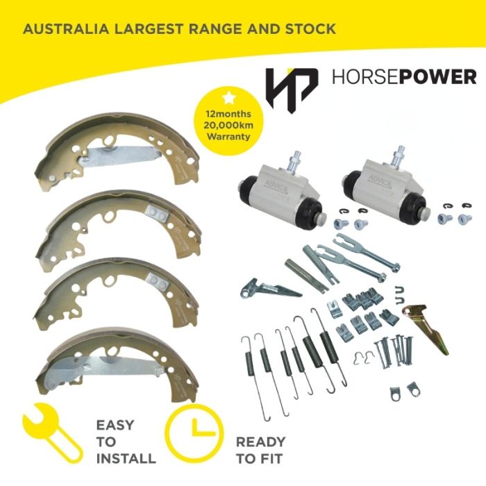 Rear Brake Shoes+ Wheel Cylinders and Kit for Toyota Hilux 4WD KUN25 KUN26 GGN25