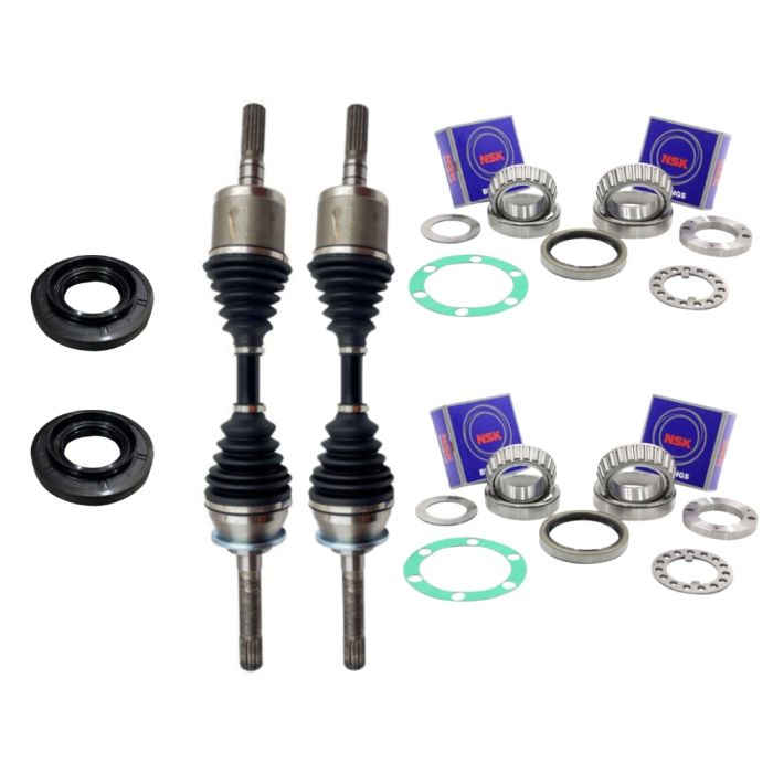 CV Joint Axle Drive Shafts + Front Wheel Bearings for Isuzu D-Max TFS85 MU-X UC