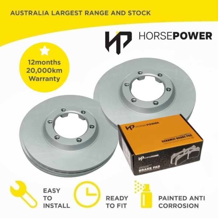 Front Brake Pad and Rotors Set for Holden Rodeo RA 2WD 4Cyl 2003-on Non Hi Ride