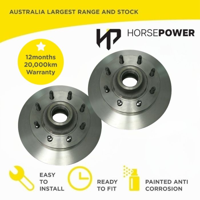 Front Hub Type Disc Rotors for Ford F350 6.8L 1999-2003 Single Rear Wheel Only