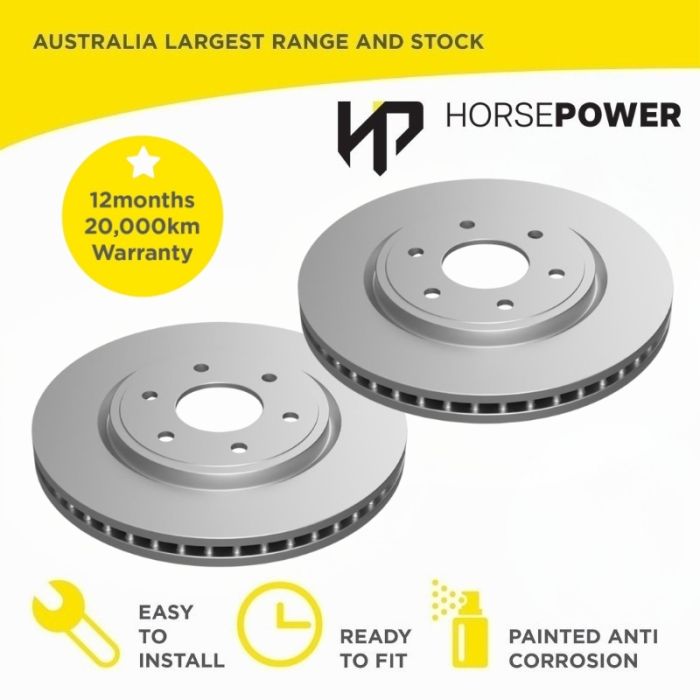 Front Brake Disc Rotors for Nissan NAVARA D40 2005-15 SPAINISH MADE ONLY