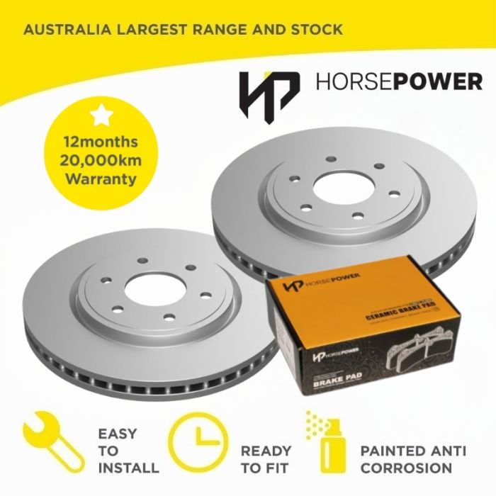 Front Brake Pads and Disc Rotors Set for Nissan Navara D40 05-15 Spanish Made