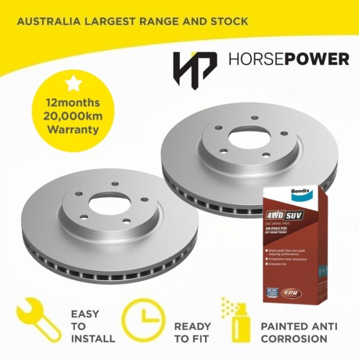 Front Bendix Brake Pads and Disc Rotors Set for Nissan Elgrand E51 2.5 3.5 02-10