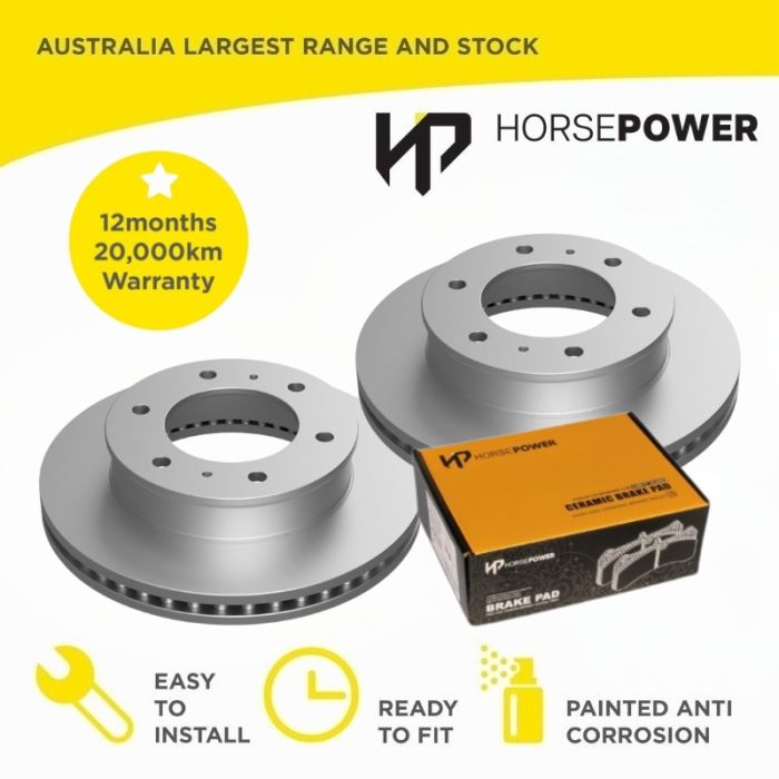 Front Brake pads and Disc Rotors Set for HILUX 4WD KUN15 KUN25 KUN26 GGN25 05-11