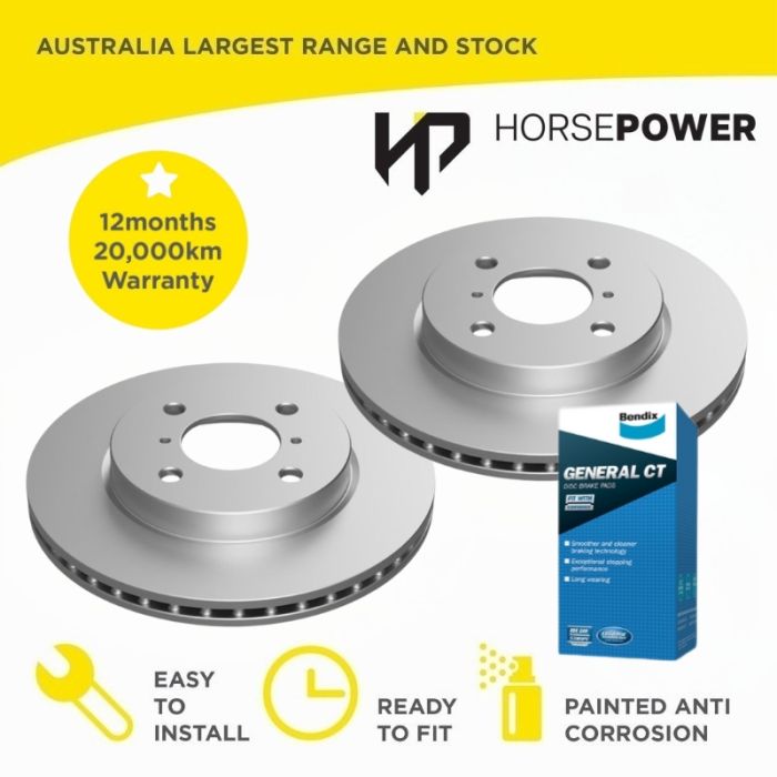 Front Bendix Brake Pads and Disc Rotors Set for Suzuki SWIFT EZ 1.5 2005-2011