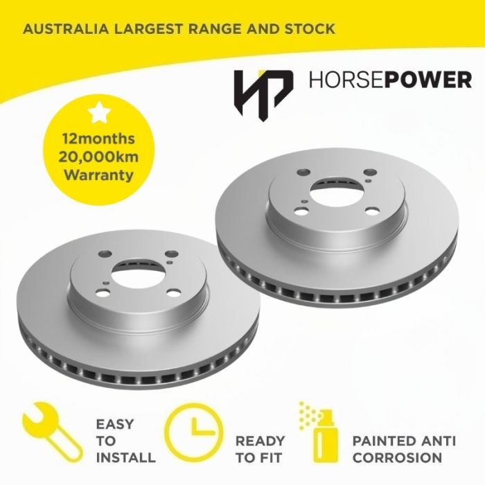Front Brake Disc Rotors for Toyota COROLLA 1.8 ZZE122R 2001 - 07