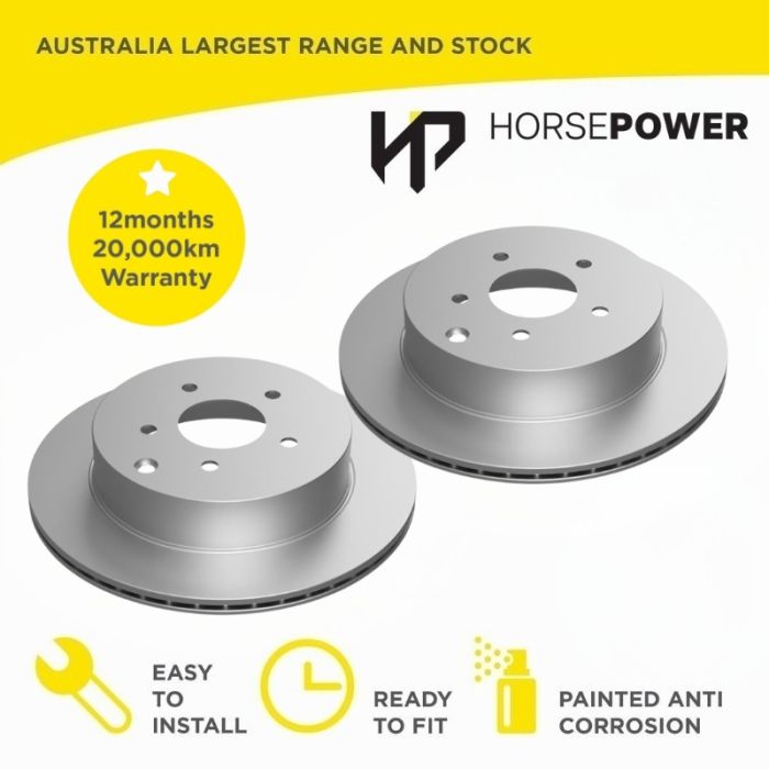 Rear Brake Disc Rotors for Nissan 350Z Z33 3.5L 10/05-12/08 Single Piston