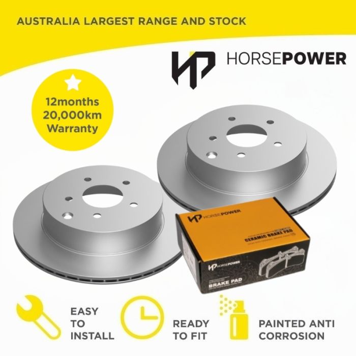 Rear Brake Disc and Brake Pads for Nissan Pathfinder R52 2.5L 3.5L 10/13-01/21