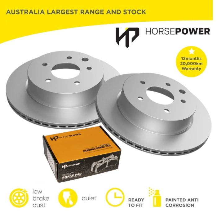 Rear Brake Pads and Rotors Set for Nissan 350Z Z33 TOURING non BREMBO 2003-05