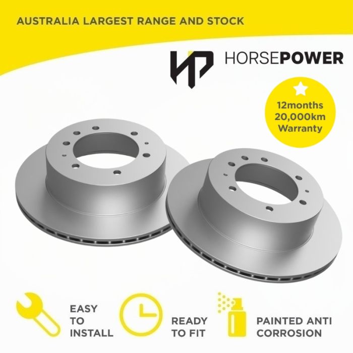 Rear Brake Disc Rotors for Nissan PATROL 2.8L 3.0 4.2L 4.5L GQ GU I GU II 1992