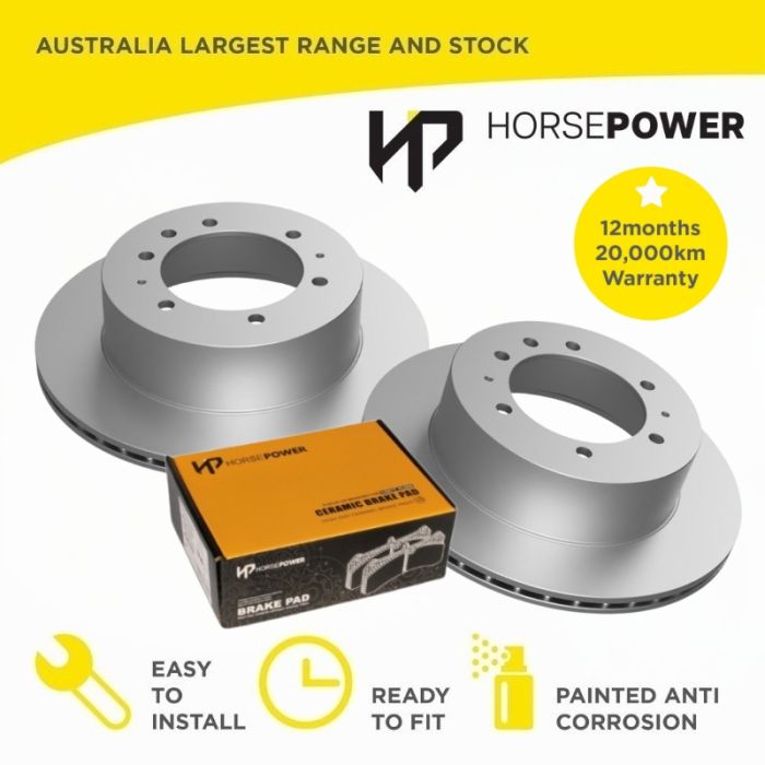 Rear Brake Pads and Rotor Set for Ford Maverick DA 4.2L 02/1988-09/1993