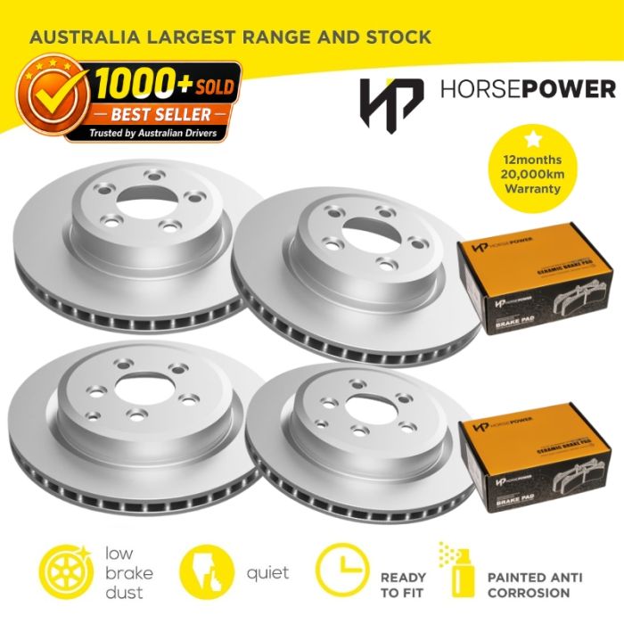 FULL SET Front and Rear Brake Pads Disc Rotors for Ford Territory SX SY SZ TX