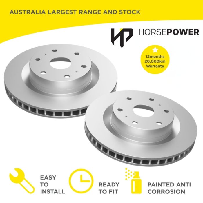 Front Brake Disc Rotors for Toyota PRADO KDJ150 KDJ155 GRJ150 GDJ150 09-18
