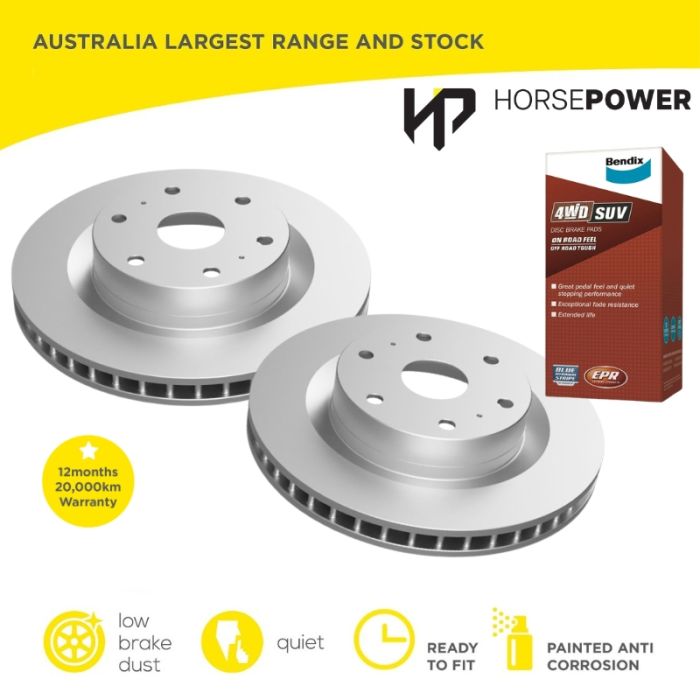 Front Bendix 4WD Brake Pads & Discs for PRADO KDJ150 KDJ155 GRJ150 GDJ150 09-18