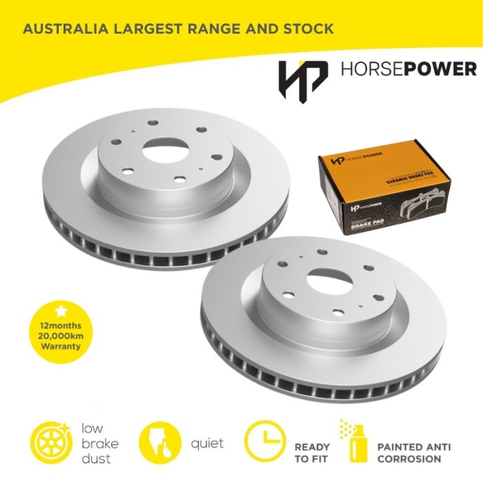 Front Brake Pads and Disc Rotors for PRADO KDJ150 KDJ155 GRJ150 GDJ150 09-18