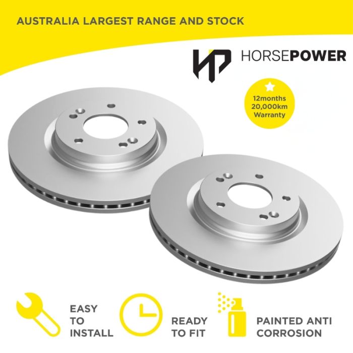 Front Disc Rotors for Hyundai Elantra SR Turbo Sport 1.6L 2016-2022