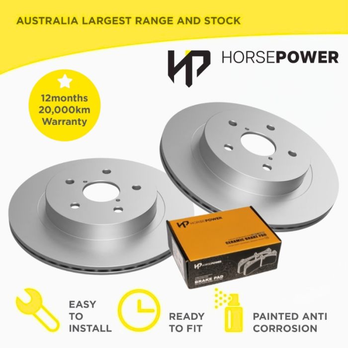 Rear Disc Rotors and Ceramic Brake Pads for Subaru Outback B15 B16 08/2014-12/2025