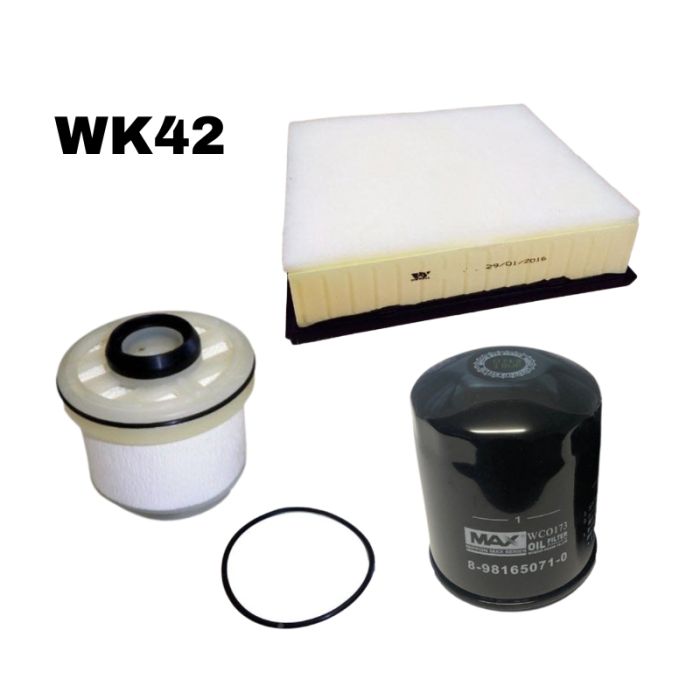 Wesfil Air Oil Fuel Filter Service Kit For ISUZU D-MAX TFR 3.0L 4JJ1-TCX 12-20