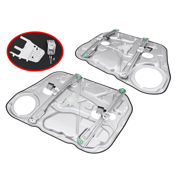 FRONT Pair LH+RH Electric Door Window Regulator W Panel For Hyundai I30 FD 07~12
