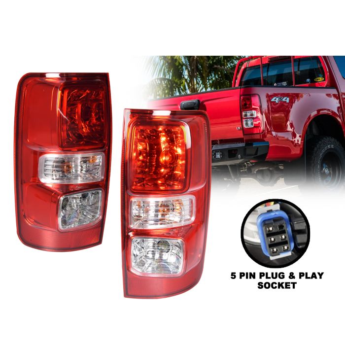 Pair LH+RH Tail Light Rear Lamp NON LED For Holden Colorado RG 2012~2020 Ute