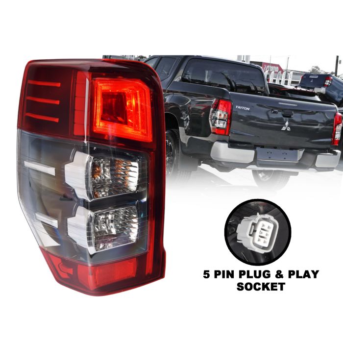 LH Left Tail Light Rear Lamp LED For Mitsubishi Triton MR 18~23 GLX