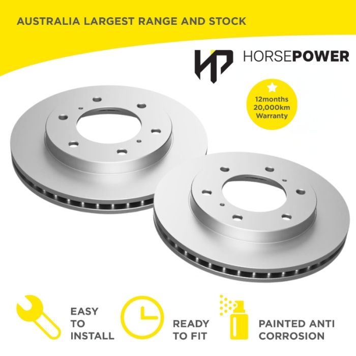 Front Brake Disc Rotors for Mitsubishi PAJERO NM NP 2000 - 06