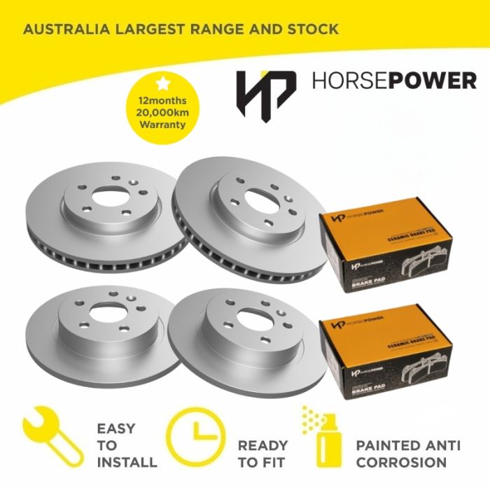 Front and Rear Brake Pads+ Disc Rotors Full Set  for Holden Cruze 2009-on 276mm