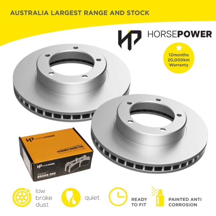 Front Ceramic Brake Pads Disc Rotors for LANDCRUISER HDJ100 UZJ100 98-07 Lexus LX470 98-06