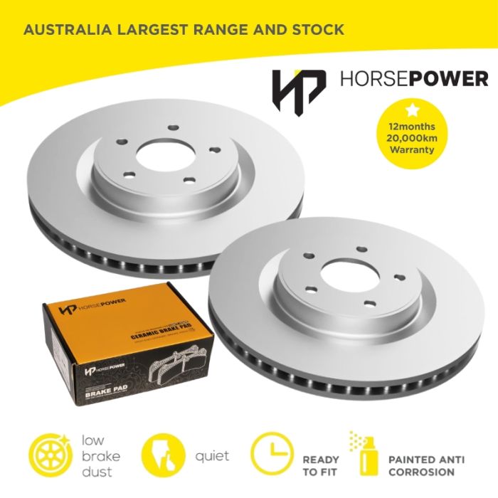 Front Ceramic Brake Pads and Disc Rotors for Nissan Pathfinder R52 2013-2017