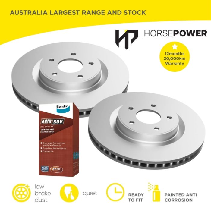 Front Bendix Brake Pads and Disc Rotors for Nissan Pathfinder R52 2013-2017