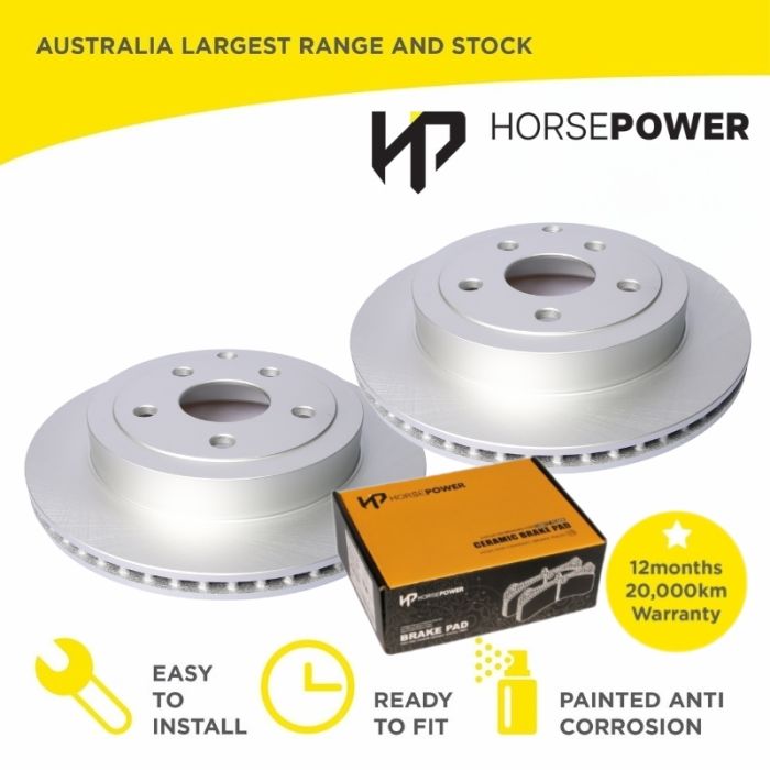 Rear Brake Pads and Disc Rotors set for Holden COMMODORE VE VF V6 2006-2017