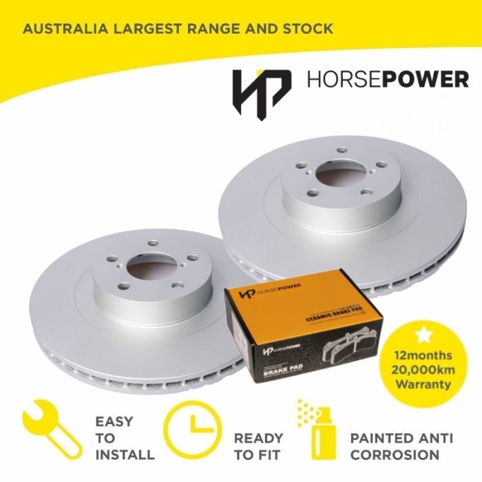 Front Brake Pads and Rotors Set suits Subaru FORESTER 2.5L 2013-on