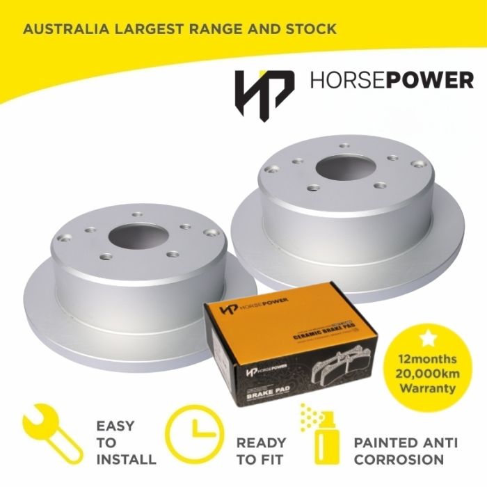 Rear Brake Pads and Disc Rotors Set for Holden Adventra VY VZ 2003-2006