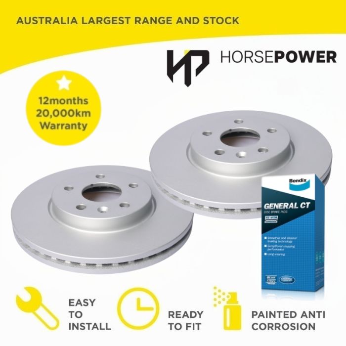 Front Bendix GCT Brake Pad and 276mm Rotors for Holden CRUZE 1.4 1.8  11-18