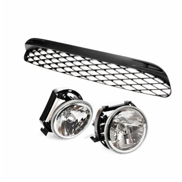 Pair Fog Light Lamp + Lower Bumper Mesh Grille Set for Falcon BF XR6 XR8
