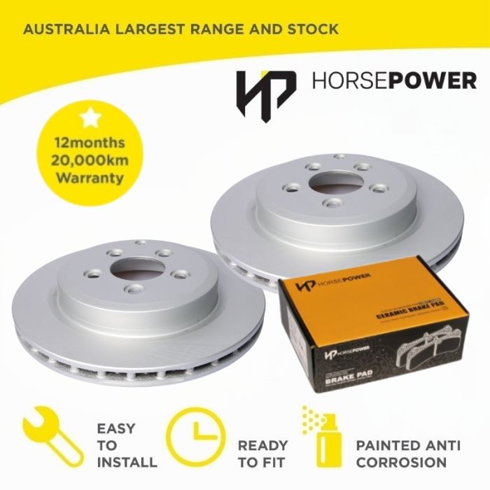 Rear Brake Pads and Disc Rotors Set for Ford FAIRLANE BF 5.4 V8 2005-