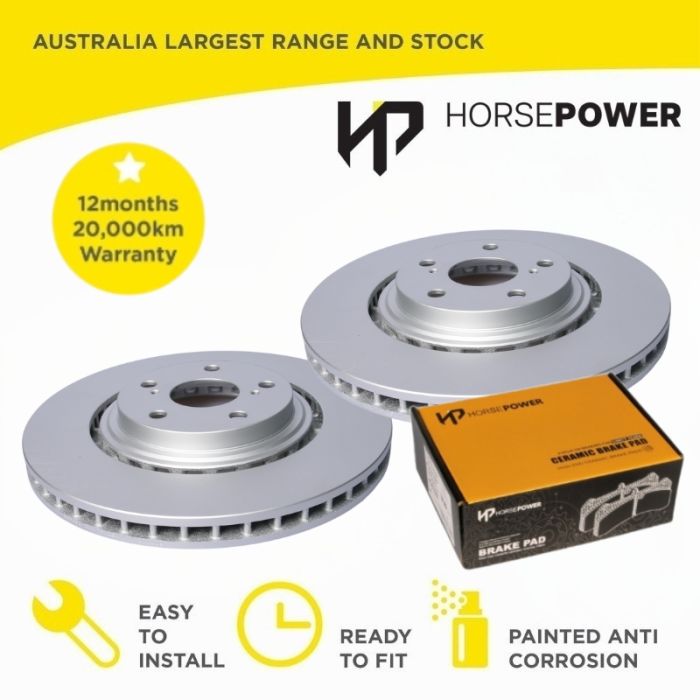 Front Brake Pads and Disc Rotors Set for Toyota KLUGER GSU40R GSU45R 07-14