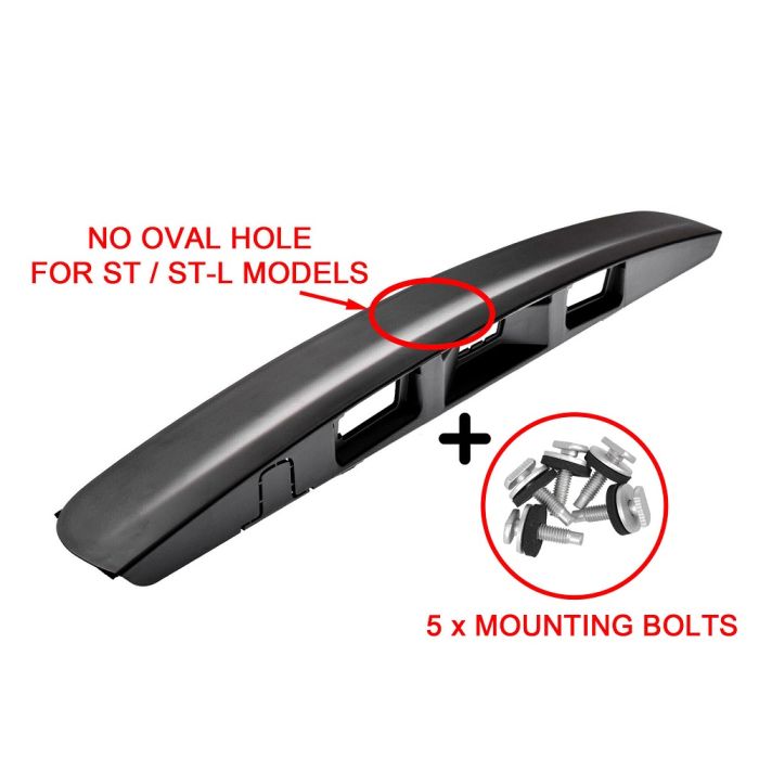 Tailgate Door Handle Cover Black No Hole + Bolts For Nissan Dualis J10 07~14