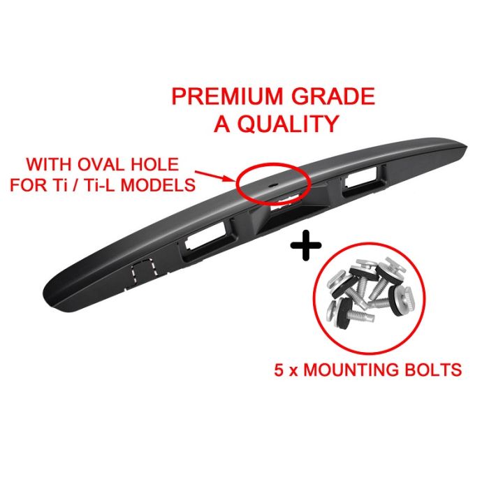Tailgate Door Handle Cover Black With Hole + Bolts For Nissan Dualis J10 07~14