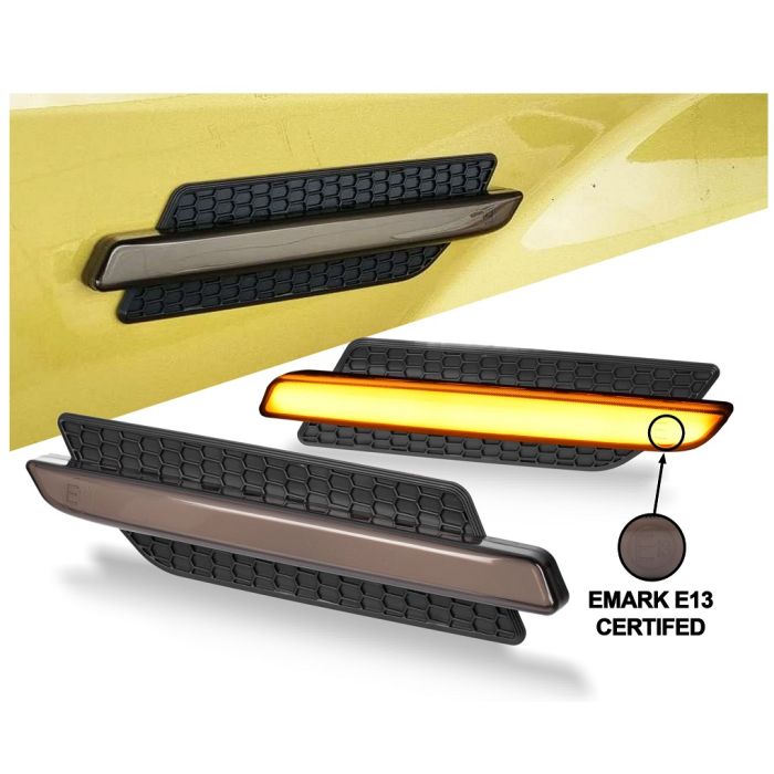 Pair LH+RH LED Side indicators Flutes for Ford Falcon BA BF Sedan Ute Wagon