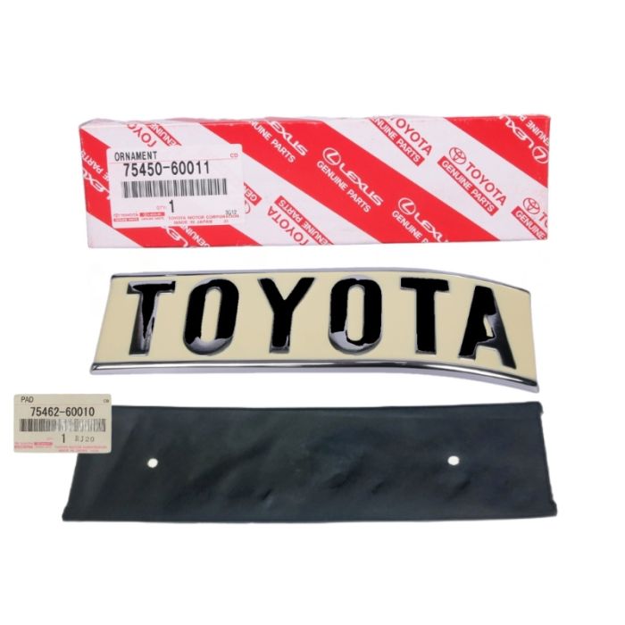 GENUINE Toyota LandCruiser 40 Series FJ40 FJ43 BJ Badge Emblem Plate w Rubber Pad